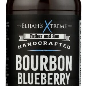 ELIJAHS XTREME: Bourbon Blueberry Chipotle BBQ Sauce and Marinade, 12 fo