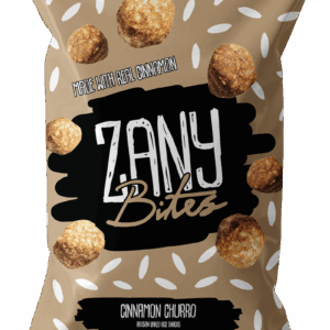ZANY BITES: Cinnamon Churro Artisan Baked Rice Snacks, 1.75 oz