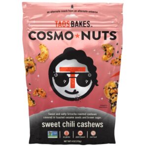 TAOS BAKES: Cosmo Nuts Sweet Chile Cashews, 4 oz