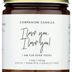 COMPANION CANDLES: I Love You I Love You Candle Jar, 7.5 oz