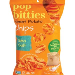 POP BITTIES: Sweet Potato Chips Sea Salt, 3.5 oz
