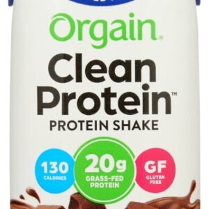 ORGAIN: 20g Clean Protein Shake Creamy Chocolate Fudge, 11 fo