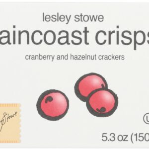 LESLEY STOWE: Cranberry and Hazelnut Crackers, 5.3 oz