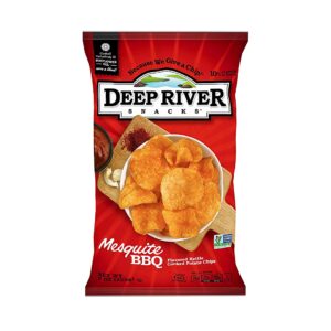 DEEP RIVER: Mesquite Bbq Kettle Cooked Potato Chips, 8 oz