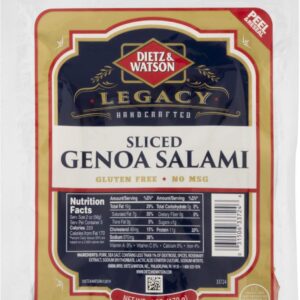 DIETZ AND WATSON: Legacy Sliced Genoa Salami., 3.38 lb