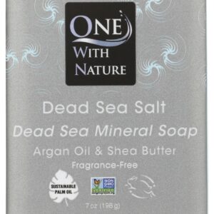 ONE WITH NATURE: Dead Sea Mineral Salt Soap Bar, 7 oz