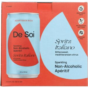 DE SOI: Spritz Italiano Non Alcoholic Aperitif 4Pk, 32 fo
