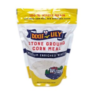 DIXIE LILY: Stone Ground Medium Enriched White Corn Meal, 20 oz