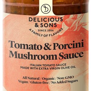 DELICIOUS AND SONS: Tomato Porcini Mushroom Sauce, 18.7 oz