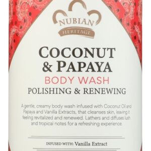 NUBIAN HERITAGE: Coconut and Papaya Body Wash, 13 fo
