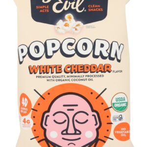LESSER EVIL: Organic White Cheddar Flavor Popcorn, 4.6 oz