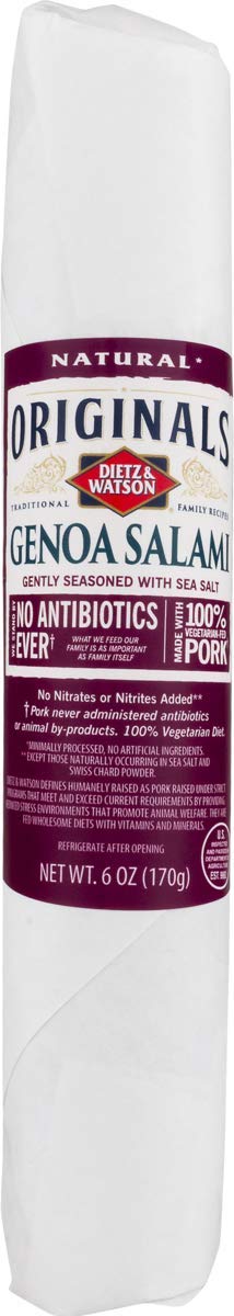 DIETZ AND WATSON: Salami Genoa Chub, 6 oz