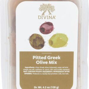 DIVINA: Pitted Greek Olive Mix, 4.2 oz