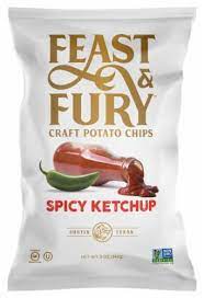 FEAST & FURY: Chips Ketchup Spicy, 5 oz