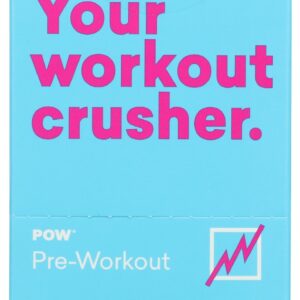EBOOST: POW Pre Workout Powder Blue Raspberry 15Packets, 6.34 oz