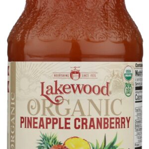 LAKEWOOD: Organic Pineapple Cranberry Juice, 32 fl oz