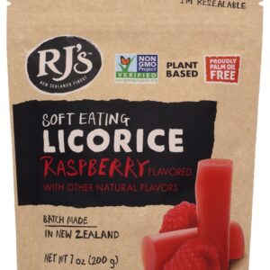 RJS LICORICE: Soft Eating Raspberry Licorice, 7 oz
