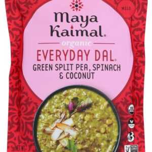 MAYA KAIMAL: Green Split Pea Spinach and Coconut Organic Everyday Dal, 10 oz