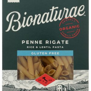 BIONATURAE: Organic Gluten Free Rice and Lentil Penne Rigate Pasta, 12 oz