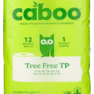 CABOO: Tree Free Bamboo Toilet Paper 12Pk 300 Sheets, 1 ea