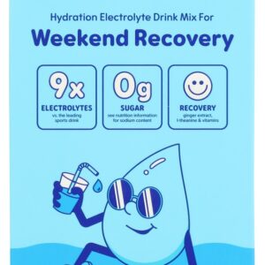 WATERBOY: Blue Raspberry Hydration Weekend Recovery 8Ct, 1.98 oz