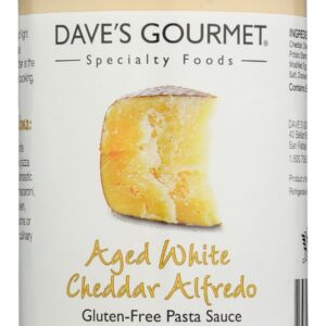 DAVES GOURMET: Aged White Cheddar Alfredo Pasta Sauce, 15 oz
