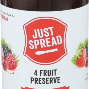 JUST SPREAD: Four Fruit Preserve, 10 oz