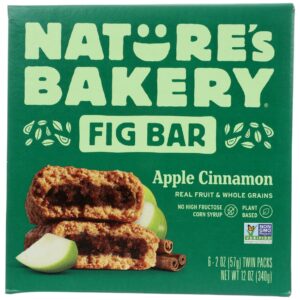 NATURES BAKERY: Whole Wheat Fig Bars Apple Cinnamon 6Ct, 12 oz