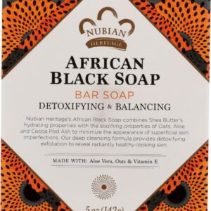 NUBIAN HERITAGE: African Black Soap Bar Soap, 5 oz