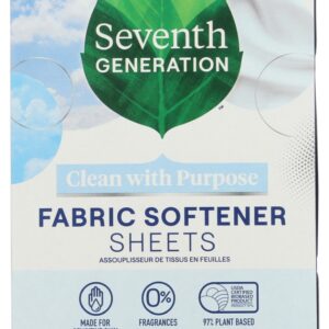 SEVENTH GENERATION: Fabric Softener Sheets Free and Clear, 80 pc