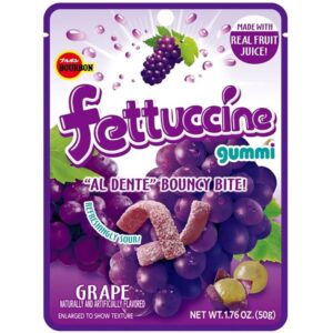 BOURBON: Fettuccine Gummi Grape, 1.76 oz