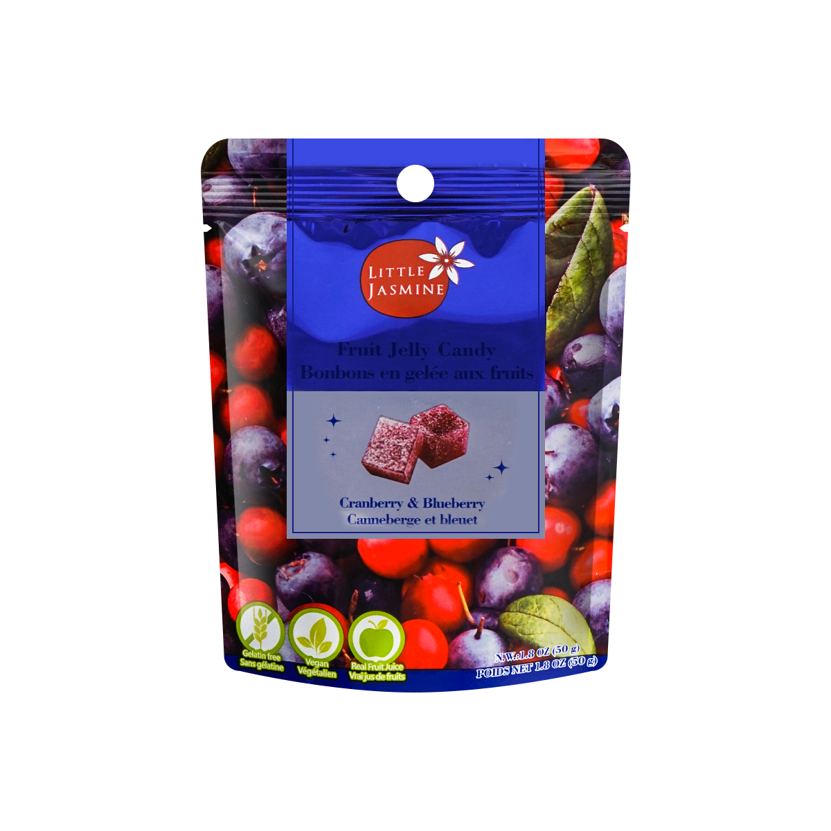 LITTLE JASMINE: Jelly Cranbry Blueberry, 1.8 oz