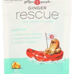 GINGER PEOPLE: Ginger Rescue Lozenges Regular Strength Hard, 3 oz