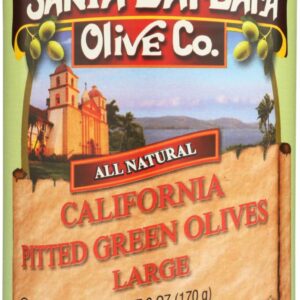 SANTA BARBARA: California Pitted Green Olives Large, 6 oz