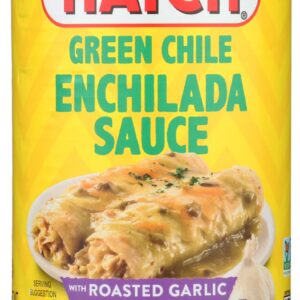 HATCH: Green Chile Enchilada Sauce with Roasted Garlic Medium, 14 oz