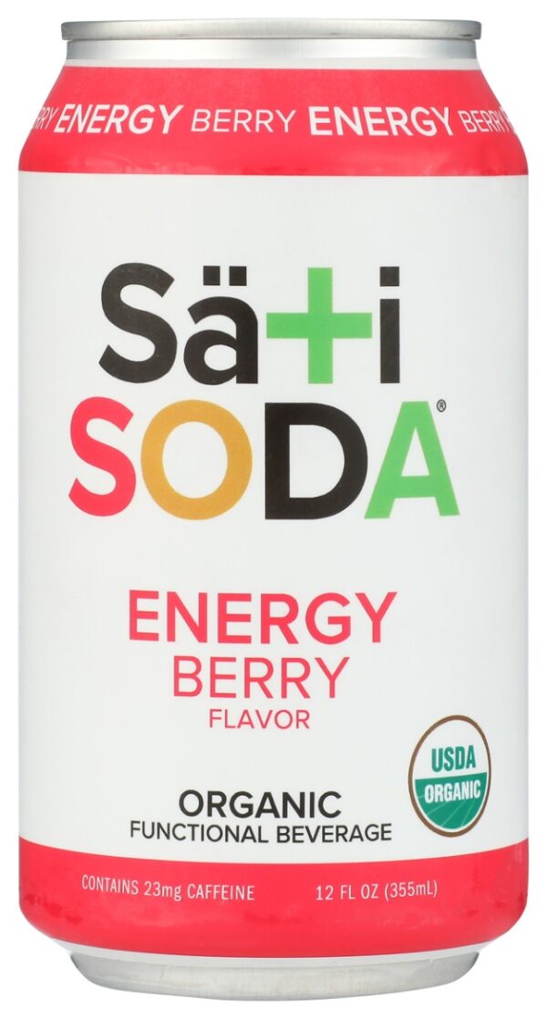 SATI SODA: Organic Energy Berry Soda, 12 fl oz