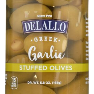 DELALLO: Garlic Stuffed Olives Jar, 5.8 oz