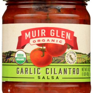 MUIR GLEN: Garlic Cilantro Salsa, 16 oz