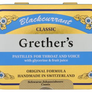 GRETHERS: Regular Blackcurrant Pastilles, 2 oz