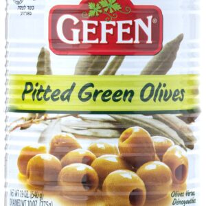 GEFEN: Pitted Green Olives, 19 oz