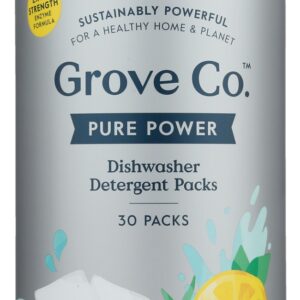 GROVE CO: Pure Power Dishwasher Detergent Packs Lemon Eucalyptus, 30 pk