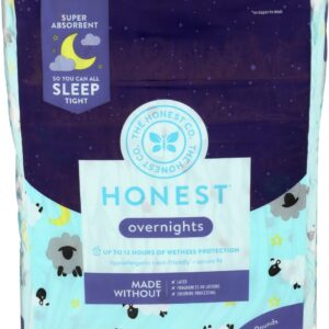 THE HONEST COMPANY: Sleepy Sheep Overnight Diapers Size 6, 17 pk