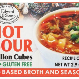EDWARD & SONS: Hot and Sour Bouillon Cubes, 2.9 oz
