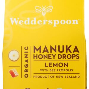WEDDERSPOON: Organic Manuka Honey Drops Lemon, 4 oz