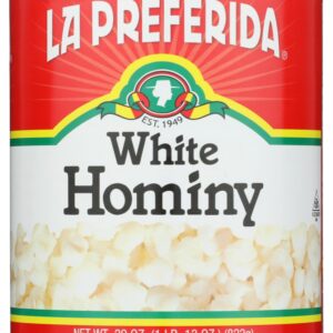 LA PREFERIDA: White Hominy, 29 oz