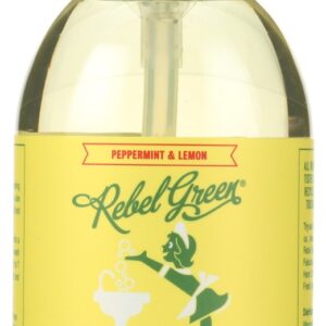 REBEL GREEN: Fresh and Clean Hand Soap Peppermint and Lemon, 16.9 oz