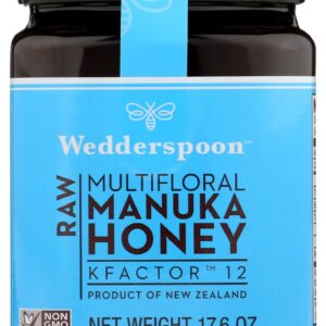 WEDDERSPOON: Raw Multifloral Manuka Honey KFactor 12, 17.6 oz