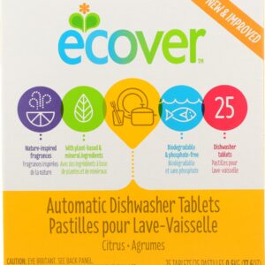 ECOVER: Dishwasher Tablets Citrus 25Ct, 17.6 oz