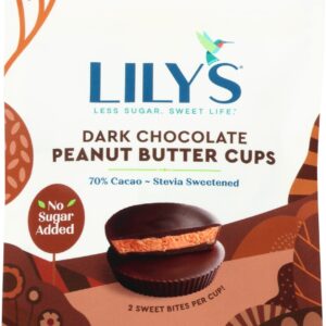 LILYS SWEETS: Dark Chocolate Style Peanut Butter Cups, 3.2 oz