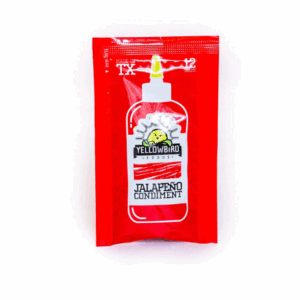 YELLOWBIRD SAUCE:  Jalapeno Condiment Packet 200Ct, 12 gm